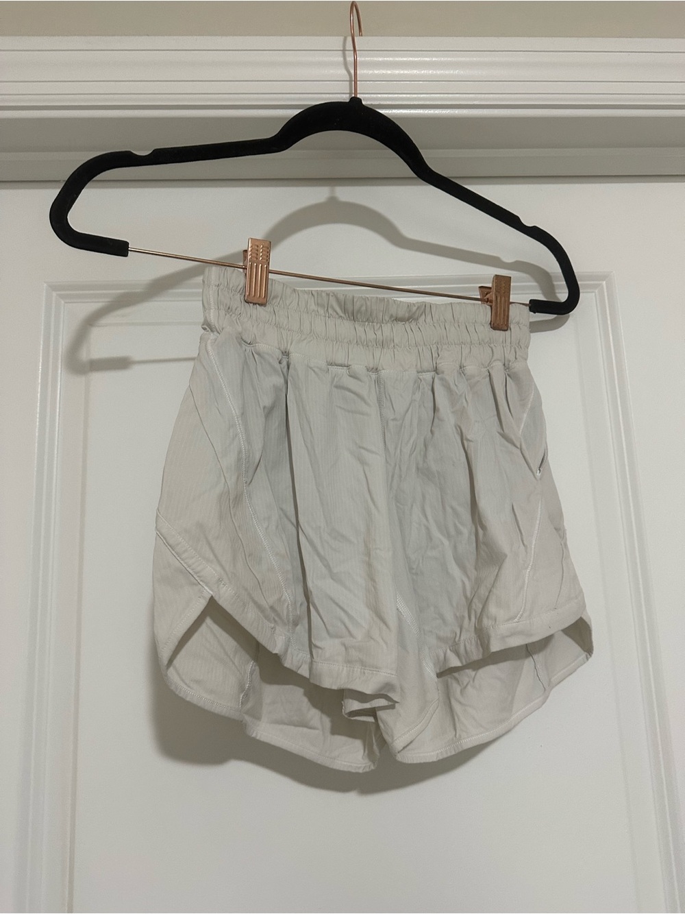 lululemon athletica white/gray Athletic Running Shorts